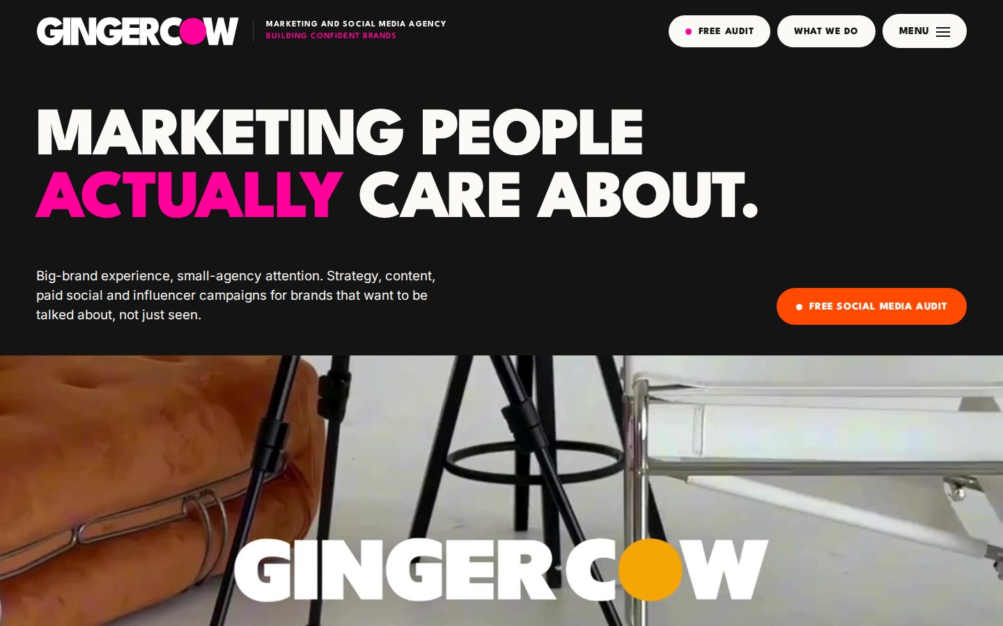 Ginger Cow website: Home